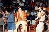 Lonnie Brooks Blues Band at Mill Run Theatre, 1981; Ken Saydak (far left) Lonnie Brooks, Bob Levis, Harlan Terson