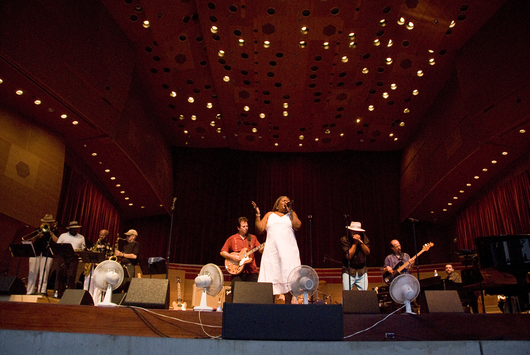 Dave Specter's Blues/Jazz Summit Millenium Park, Chicago, August 2, 2007; Steve Berry, Larry Bowen, Ari Brown, John Brumbach, Dave Specter, Sharon Lewis, Billy Branch, Harlan Terson, Pete Benson; Off camera: Marty Binder, Chris Foreman