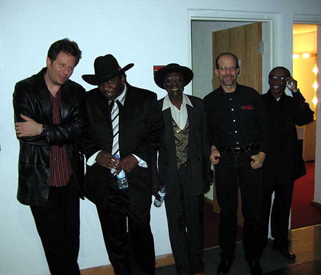 Dave Specter, Muddy Waters Jr., Bob Stroger, Harlan Terson and Willie Smith, Puebla, Mexico, November, 2007