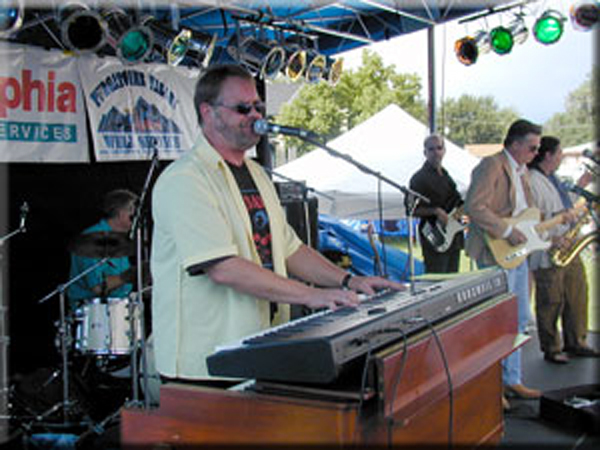 Trinidaddio Blues Festival, Trinidad, Colorado, 2005; David Zehring, Ken Saydak, Harlan Terson, Fred James, Dennis Taylor