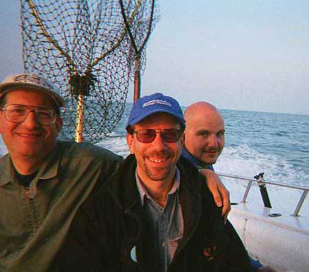 Bob, Harlan, and Jacob Terson, Lake Erie, September, 2000