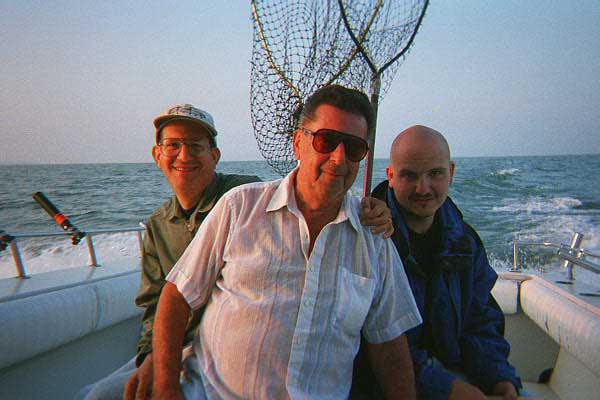 Bob, Al, and Jacob Terson, Lake Erie, September, 2000