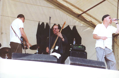 Notodden Blues Festival, August, 2000; Alex Schultz, Harlan Terson, Tad Robinson; Photo by Art Tipaldi